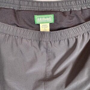 LL Bean Running Shorts Womens XL Black Elastic Waist Pockets Item # 0 HBG5